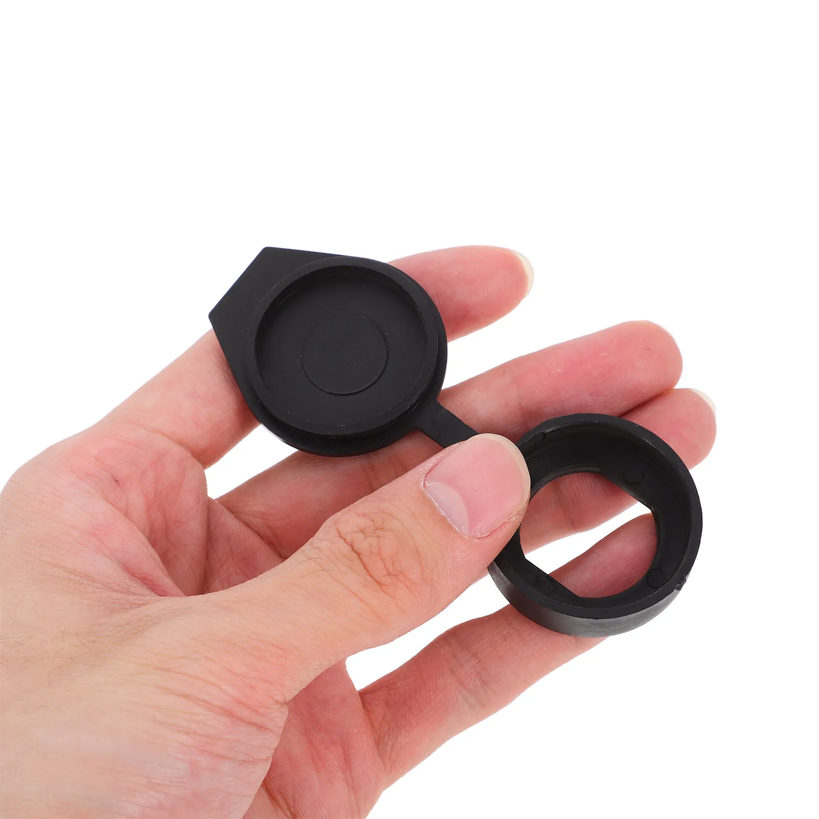 6Pcs Black Oval Hole Waterproof Cover Plastic Cam Lock Cover for Distribution Box Outdoor Electrical Enclosure Rainproof