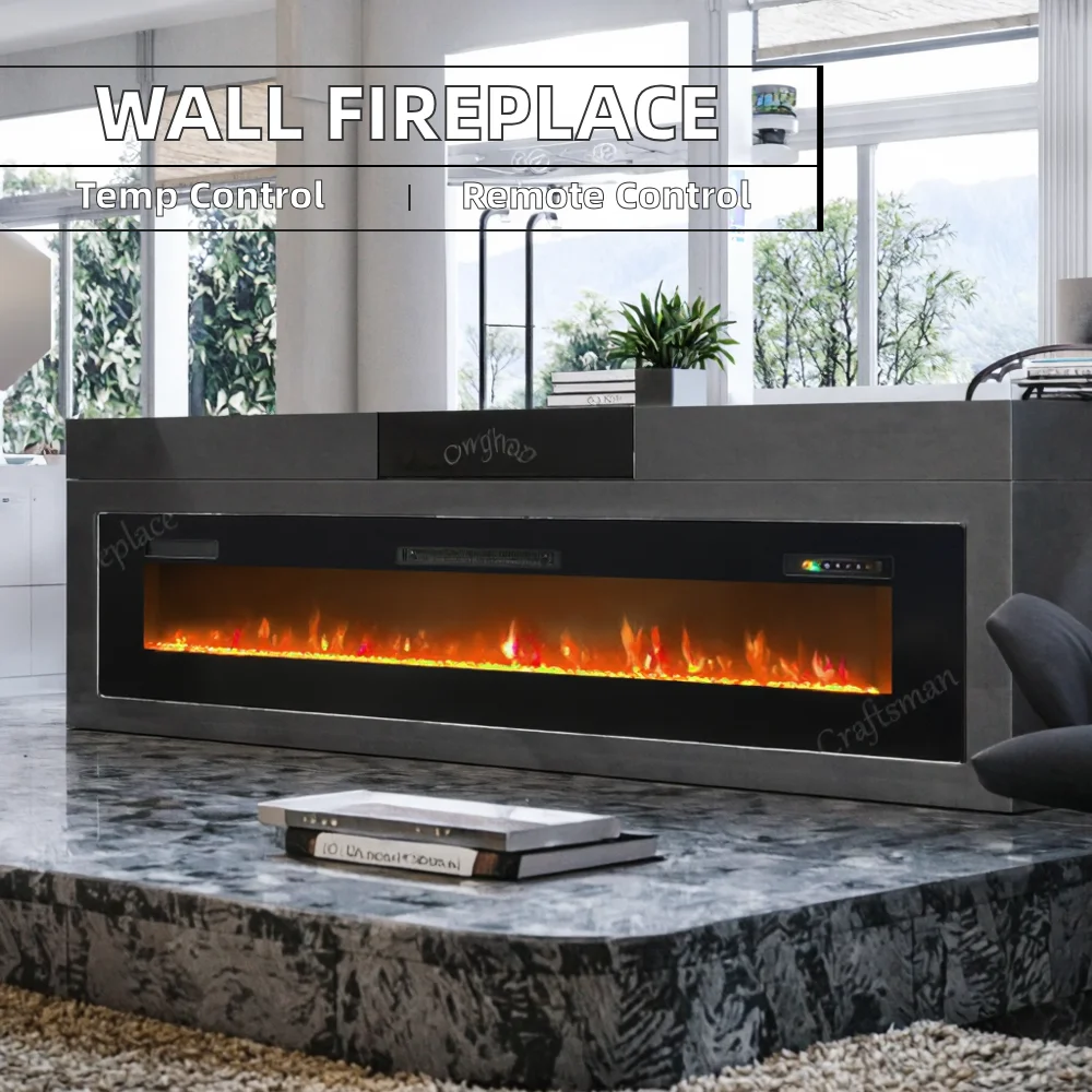 

Оптовая продажа, роскошный современный внутренний независимый домашний декор, портативный стальной трехсторонний электрический каминный обогреватель