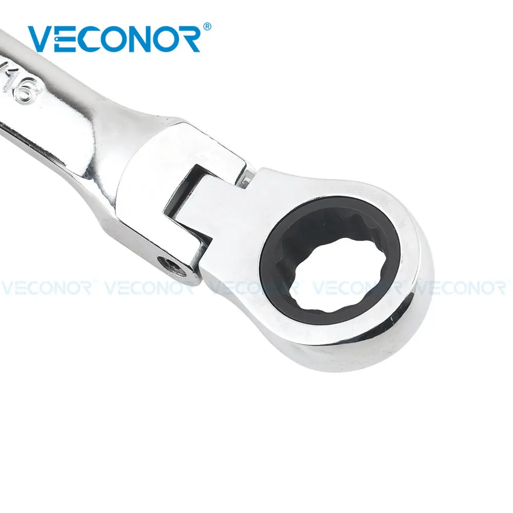 Imagem -02 - Imperial Tamanho Ratchet Wrench Conjunto de Chaves Chave Chave Chave Cabeça Flexível Ferramentas Manuais Universais Ferramenta de Reparo do Carro 15 16