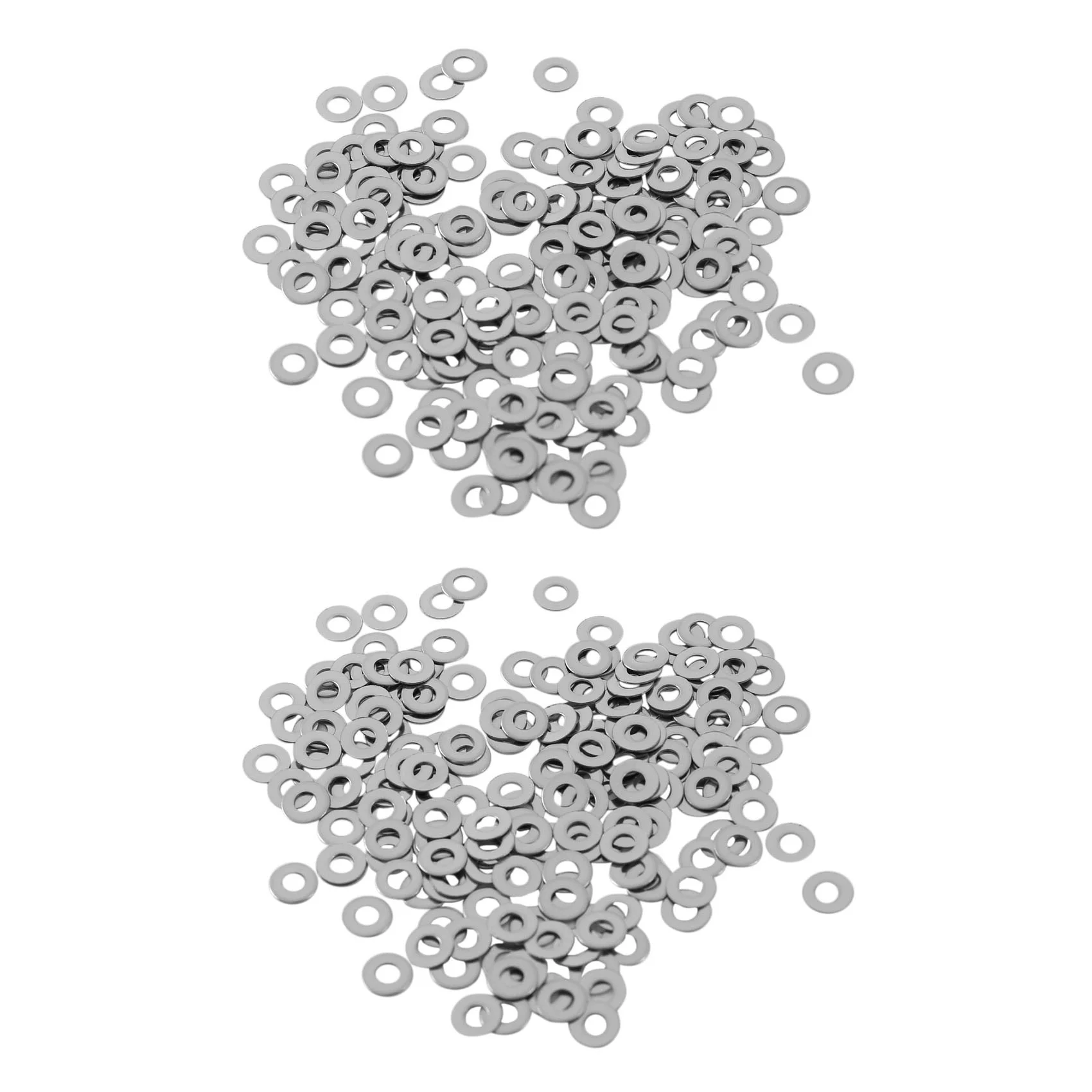 AFOURT-M2 Stainless Steel Flat Washers Spacers Fastener DIN125 400 PCS