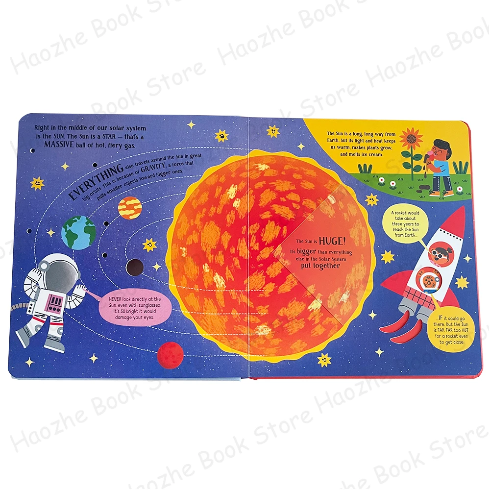 Solar System Usborne Step Inside Science Children Activity English Hardcover Book Space Knowledge Learning Kids Gift Montessori