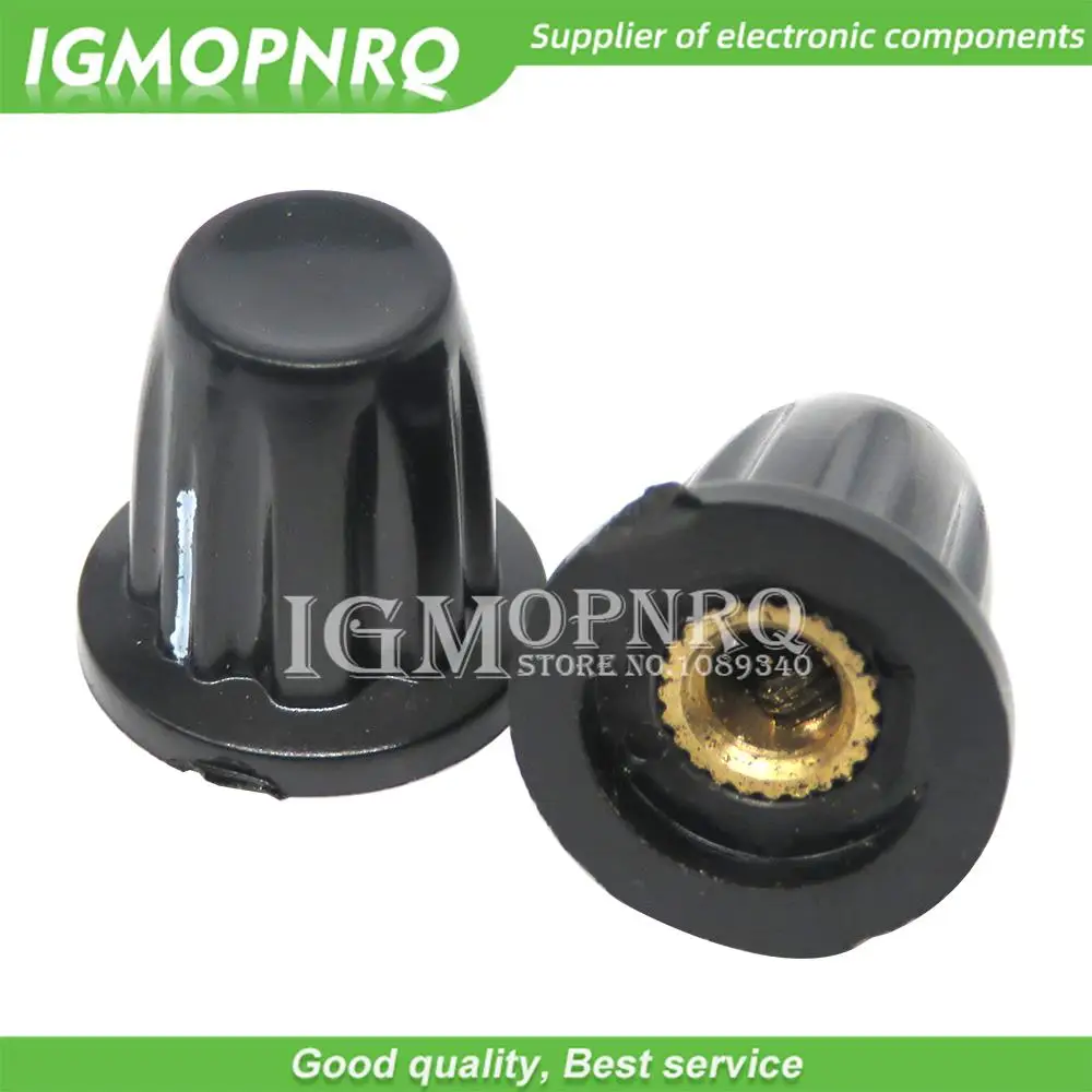 

10 шт. бакелитовая ручка потенциометра отверстие: 4 мм для потенциометра WH5 WXD3-13 K17-01