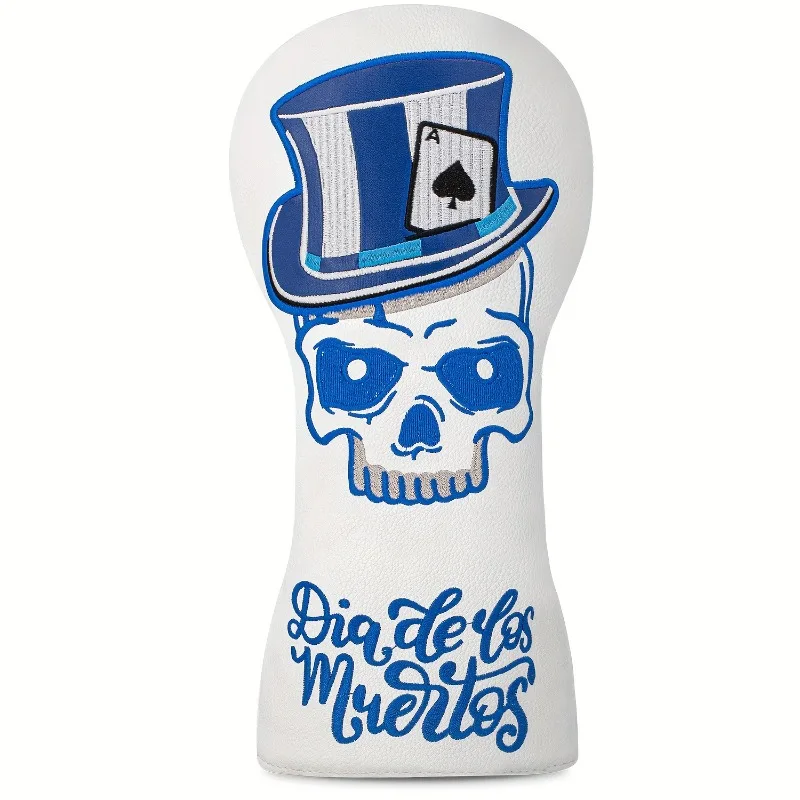 غطاء رأس نادي الجولف، قبعة زرقاء داكنة وتصميم جمجمة، مقاوم للغبار ومتين، إكسسوارات جولف، توفر أفضل حماية