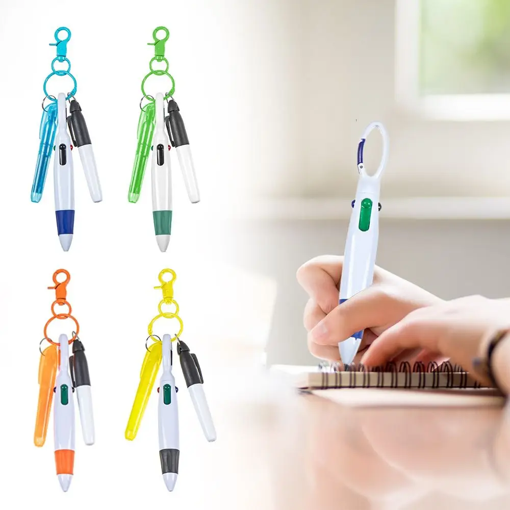 Portable Lanyard Nurse Pen Pack Detachable Smooth Writing Nurse Badge Clip Keychain Highlighter