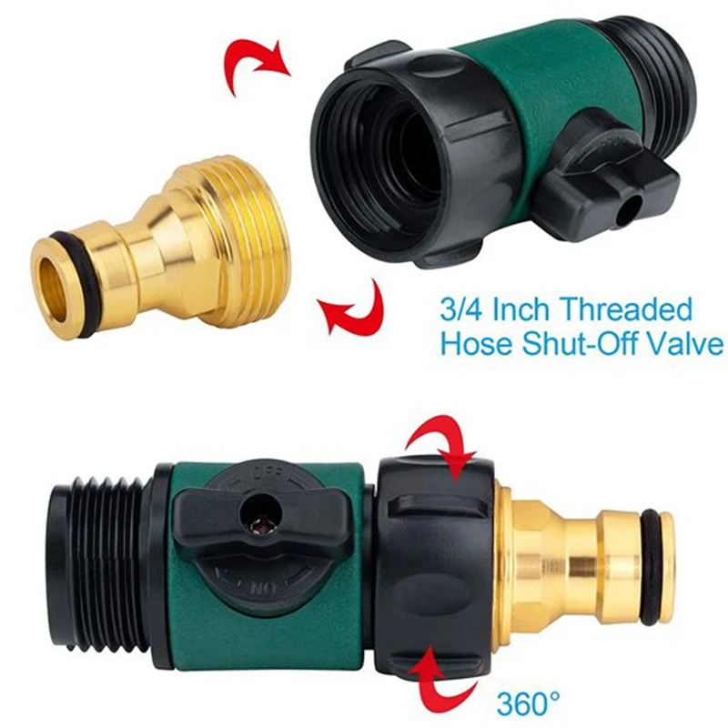 Plastic Water Pipe Shutoff Valve Garden Hose Connection Valve Plastic Hose Connection Valve Fitting Water Pipe Connection-AT35