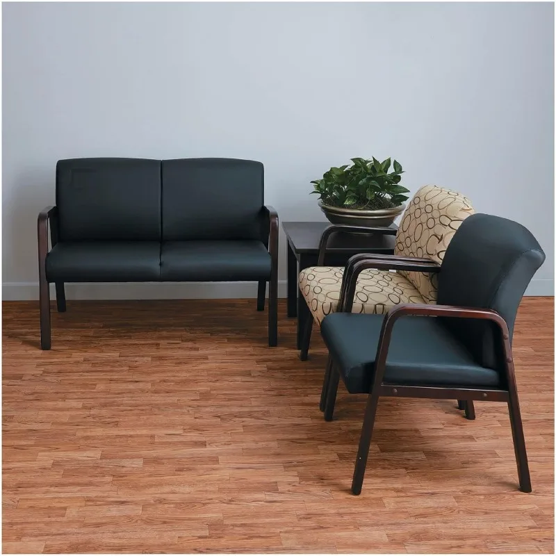 ALERL2219M 39,88 "X 26.13 polegadas 33 polegadas x Recepção Lounge Série Madeira Loveseat