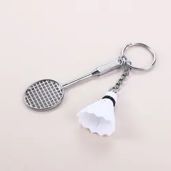 1 pcs Mini Badminton Racket Key Chain Key Ring Keyfob Jewelry Gifts