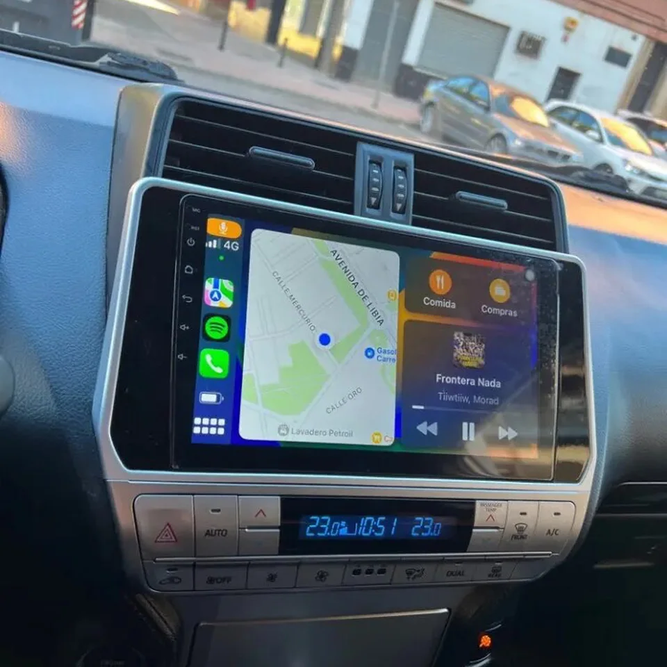8G+128G Android 14 Car Radio Stereo Music HU For Toyota Prado 2018 - 2020 Auto GPS Navigation PC Tablet Tape Carplay Auto