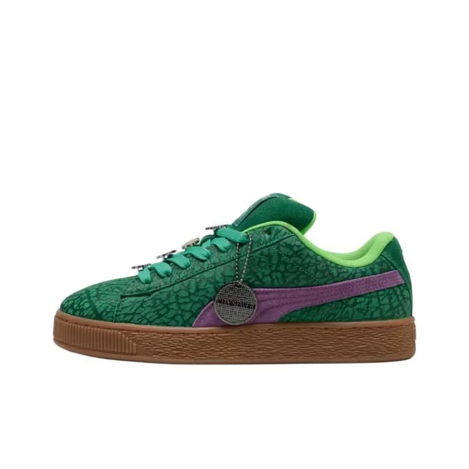 puma-x-tmnt-suede-xl-leather-abrasion-resistant-low-top-skateboard-shoes-men's-green-401304-01