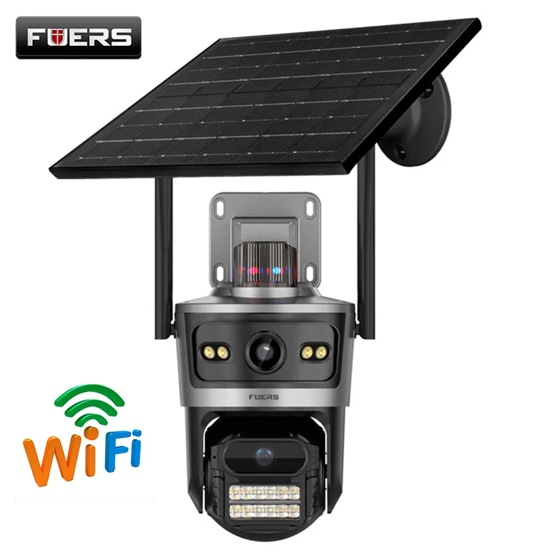 WIFi caméra solaire AOV 24 heures enregistrer trois écrans extérieur 10X Zoom caméra suivi automatiq