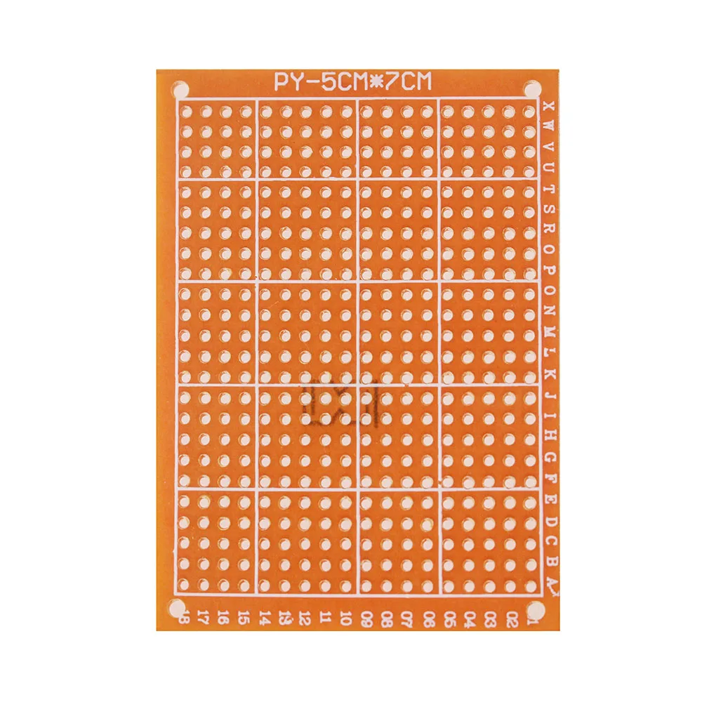 Imagen 5: 10/20PCS PCB 5x7 Placa de Circuito Amarilla de Una Sola Cara, PCB de Prototipo de 5*7cm, Placa de Circuito Universal para Experimentos Electrónicos DIY y Prototipos