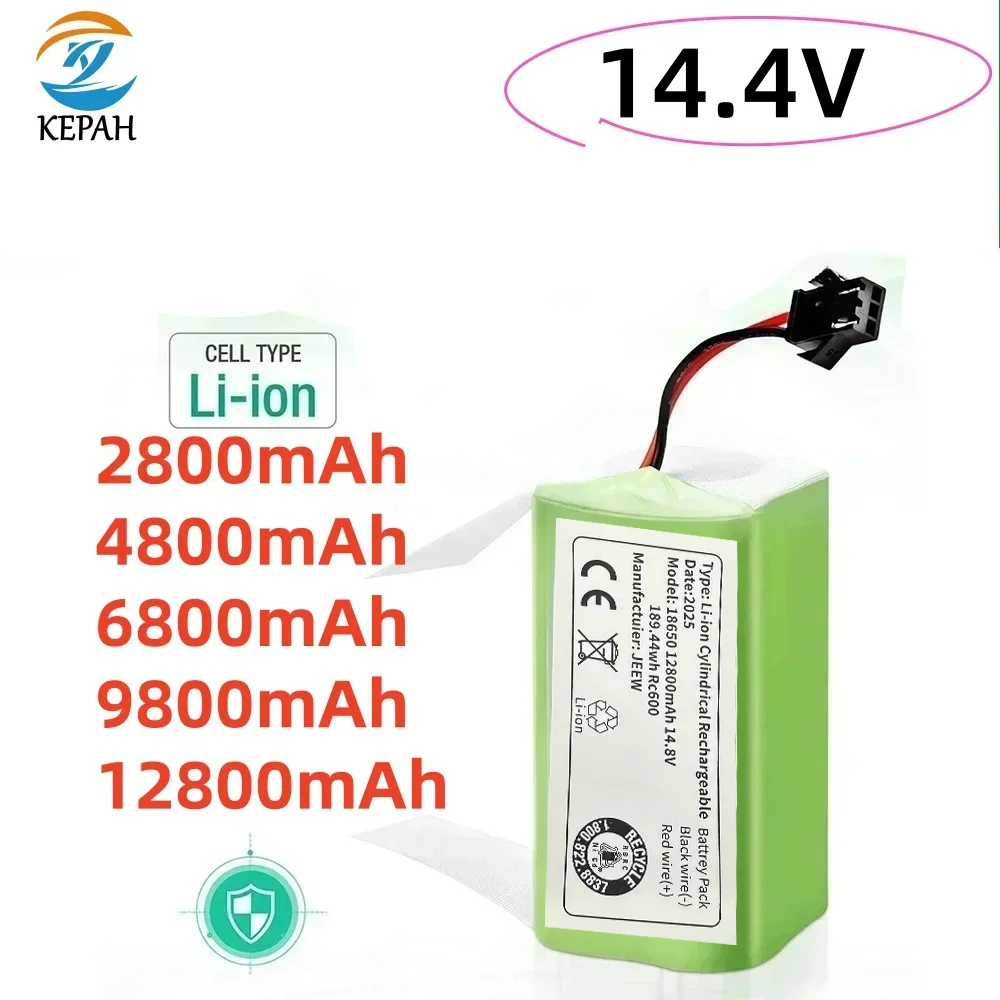 

Литий-ионный аккумулятор 14,4 В, 12800 мАч для Conga 990 1090 Tesvor X500 Ecovacs Deebot N79 N79S DN622 Eufy RoboVac 11 11S RoboVac 30