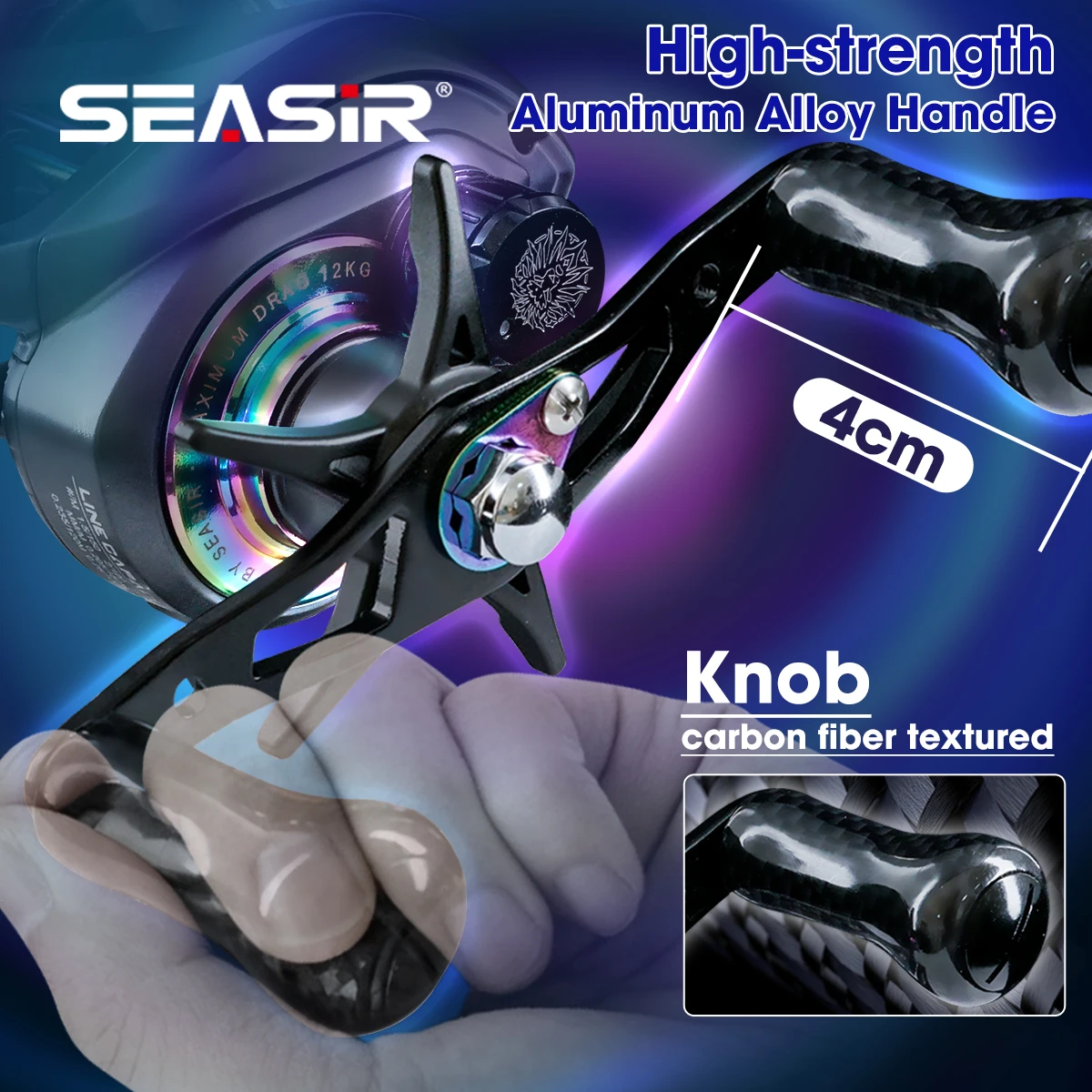 Carrete de pesca Seasir Rexcast Dc Baitcasting, 3 modos de Control
