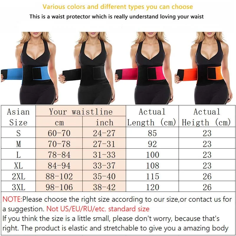 Sport Waist Trainer Cincher Weight Loss for Women Firm Control Sweat Thermo Wrap Body Shaper Belt Gym Shapewear