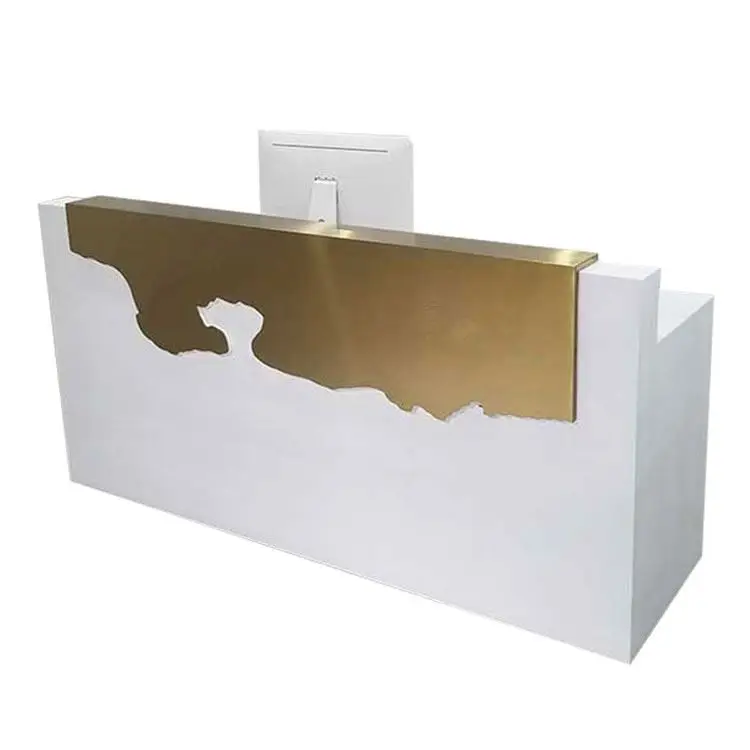 

us-Factory Price Wood Cashier Table Design Spa Reception Desk Checkout Counter！