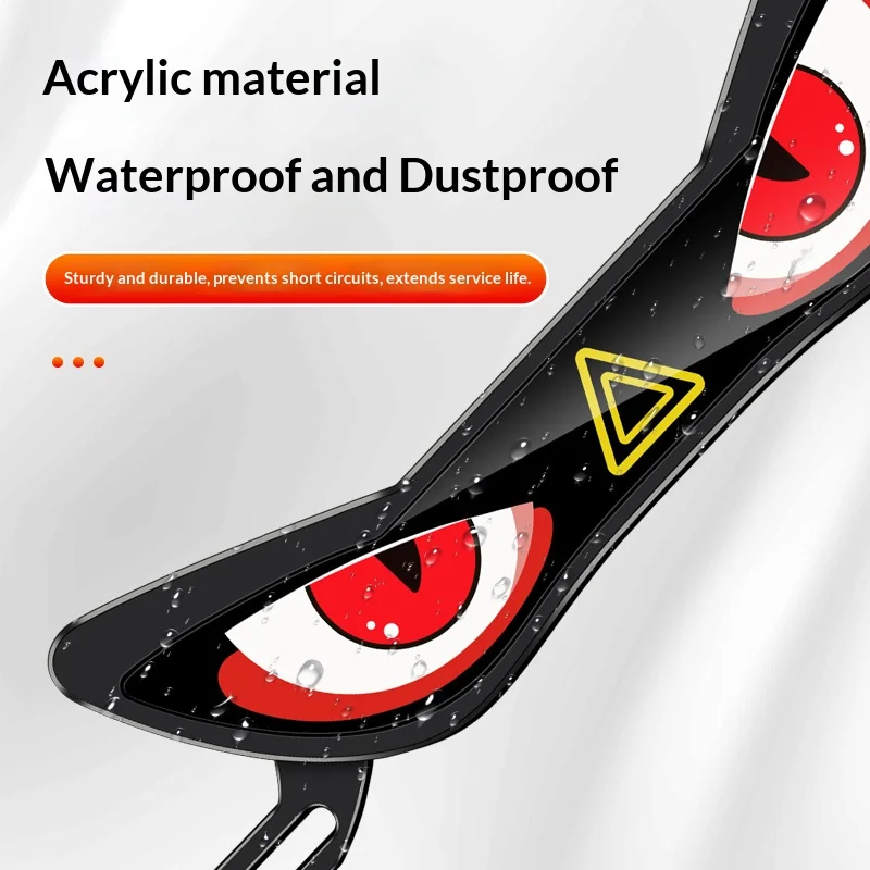 Motorcycle Cool Demon Eye LED License Plate Waterproof Ambient Light Headlight Brake Light Motorcycles light Modified Decoration view 4