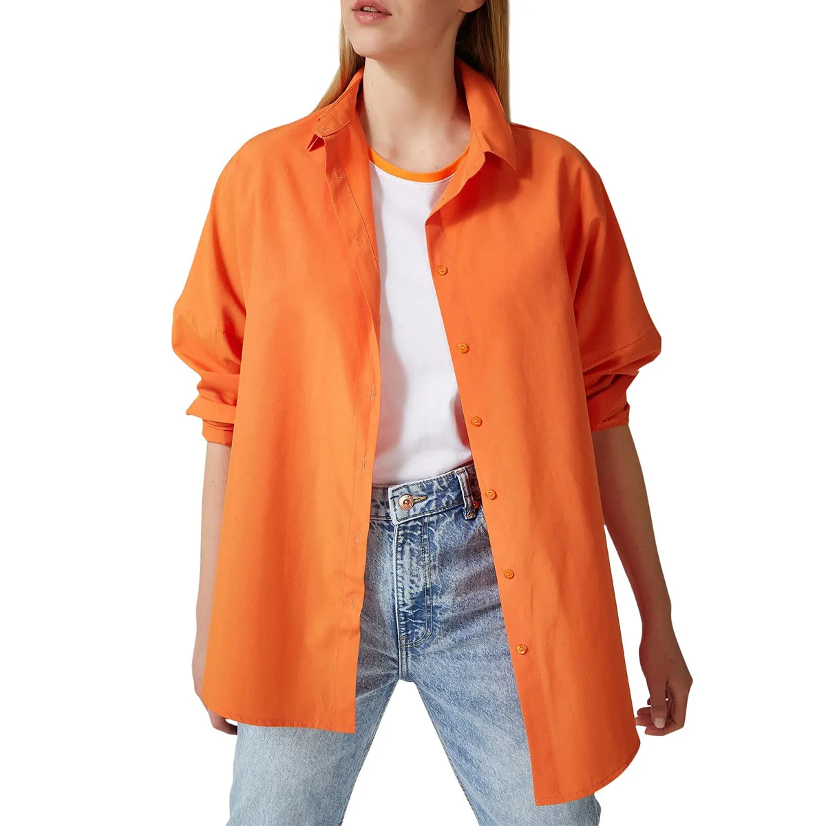 2024 Spring Autumn Women\'s Blouses Loose Long Sleeved Button Casual Commuting Shirt Female Pure Color Loose Undershirt Tops