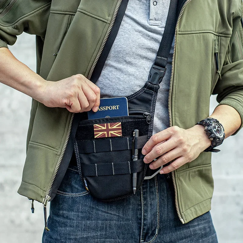 Tactical Shoulder Bag Underarm Bag Men Hidden Agent Molle Combat Shoulder Bag Outdoor Travel Wallet Phone Key Anti Theft Bag