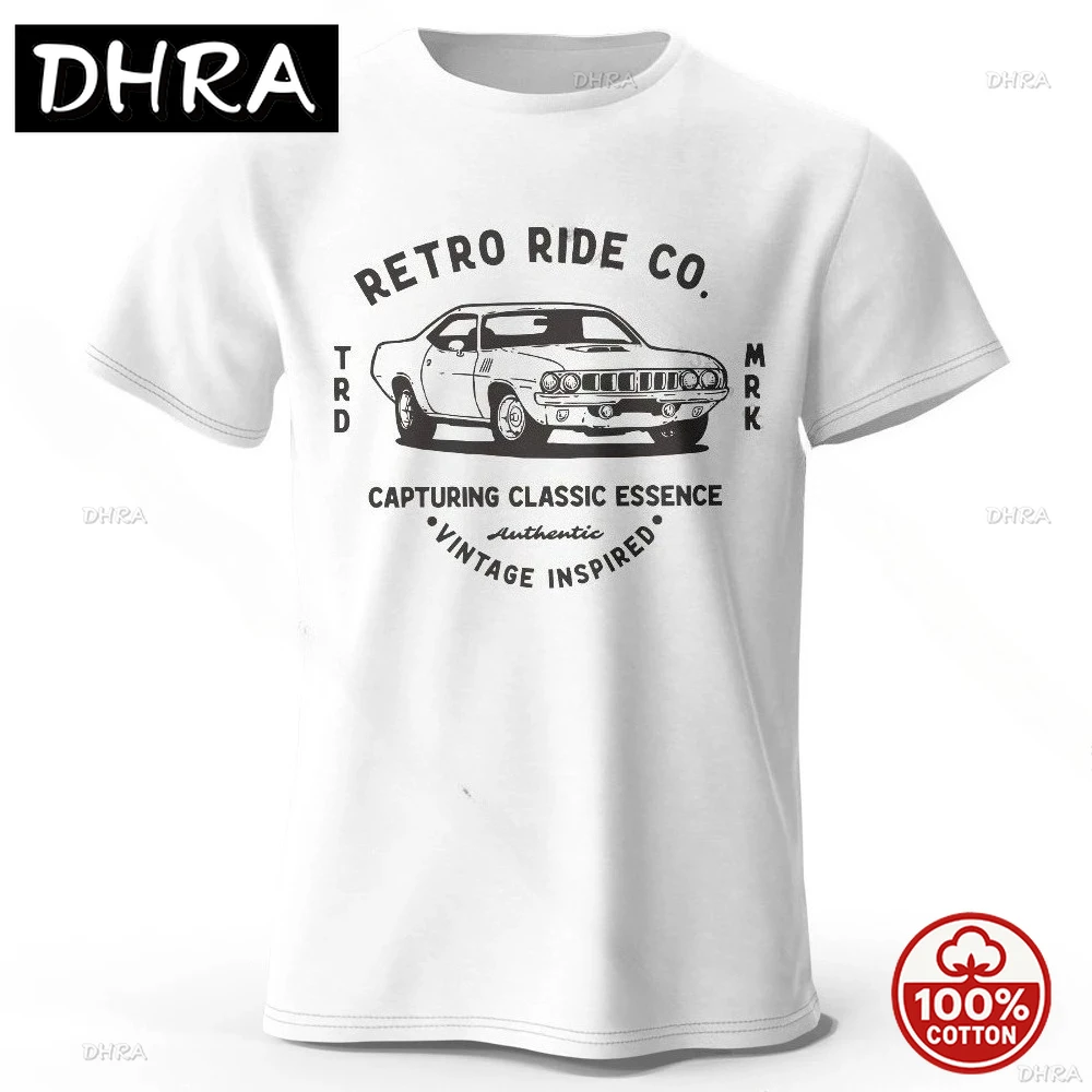 

Vintage-inspired Car Men's T-Shirt 100% Cotton Oversized Retro Automobile Graphic Tee Classic Casual Streetwear Style Clothes