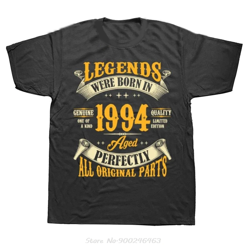 Funny 30th Birthday T-shirt Legends Were Born In 1994 Graphic Tshirt Summer O-neck Short Sleeve Tees Oversized Cotton T Shirt