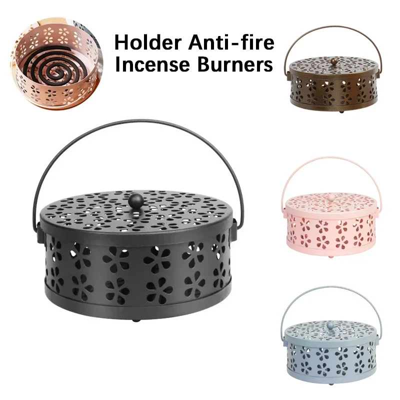 Portable Mosquito Coil Tray Holder Home Insect Repellent Anti-fire Sandalwood Incense Burner Box Anti-Mosquito Incense Supplies