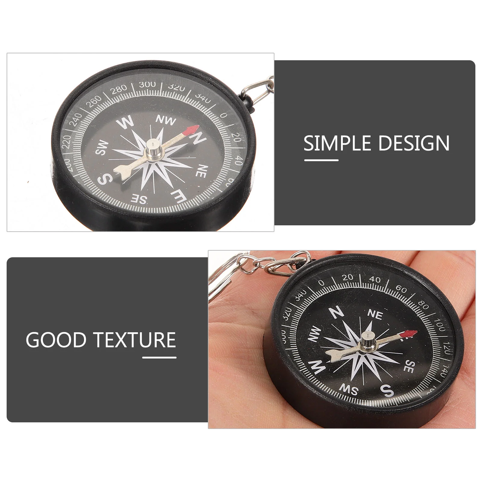 12 Pcs Vintage Compass Keychain Pirate with Ring Bag Pendant Children Gift Bulk