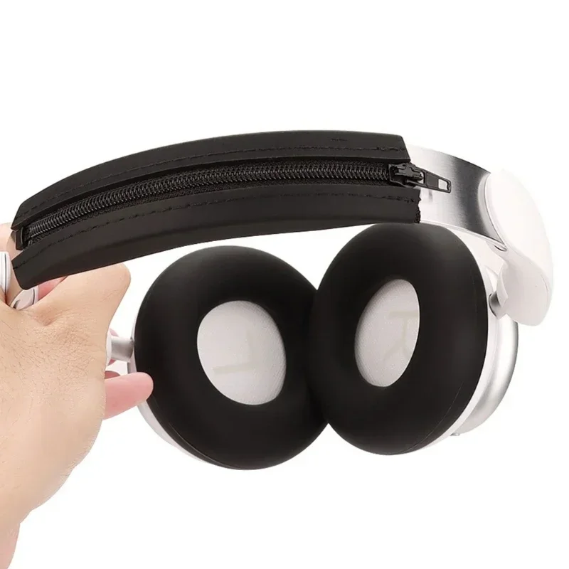 Headphone Headband Head Beam Ear Pads Silicone Cover for Anker Space Q45 Headset Headband Protectors with Zipper Cover