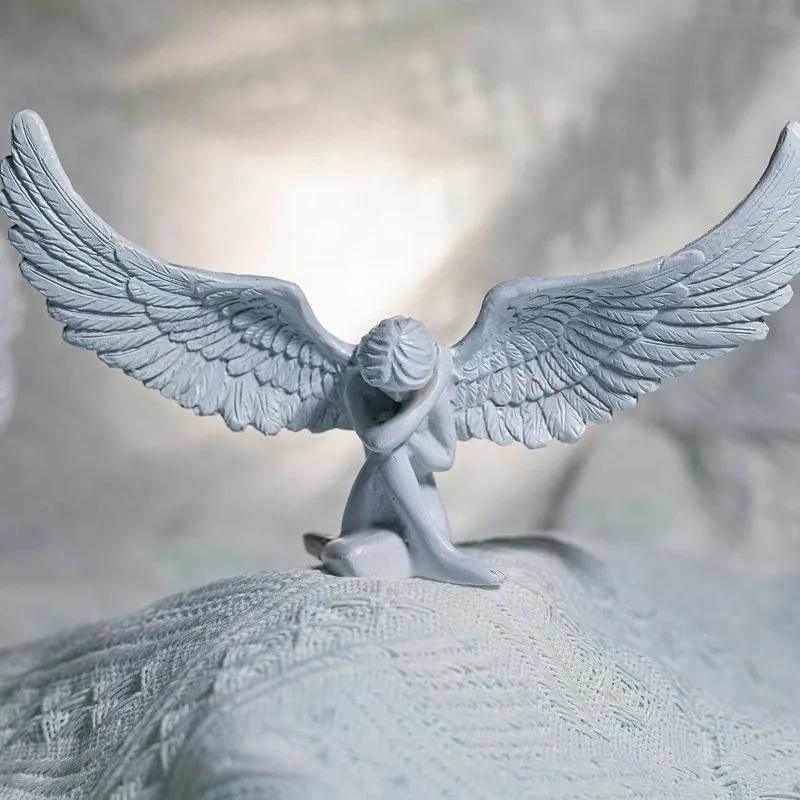 Angel's Wings, White Pure and Sacred, Resin Crafts, Home Decoration Crafts Small Ornaments