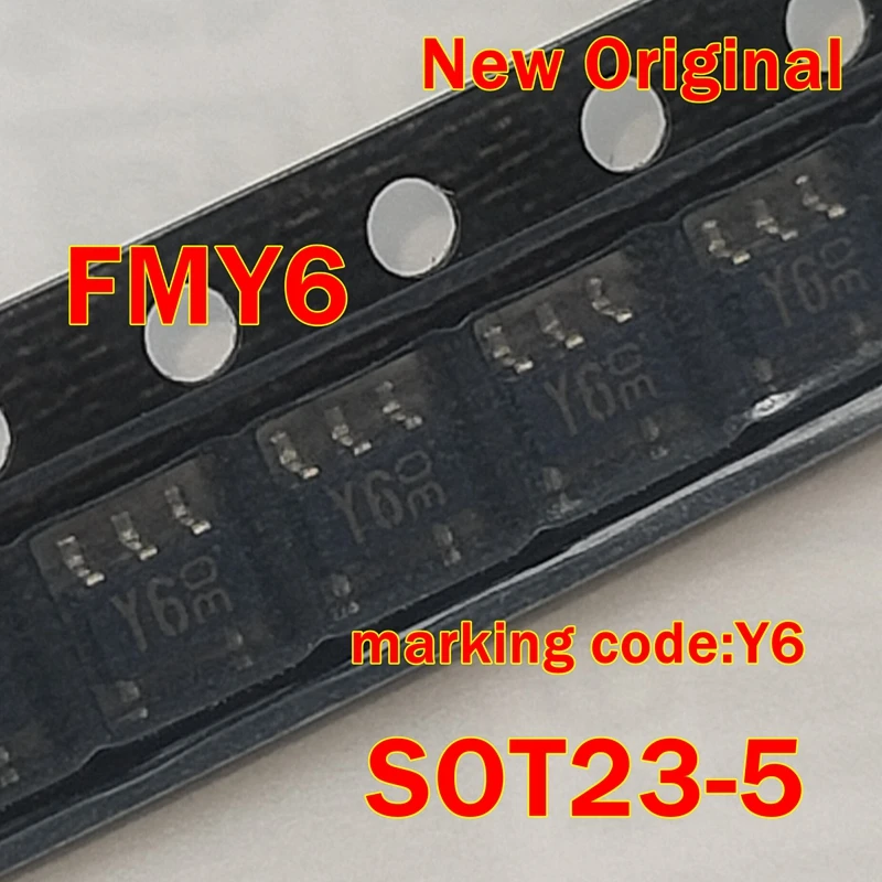 1pcs to 100pcs New Original  FMY6T148  FMY6 SOT23-5 marking code:Y6 General purpose (dual transistors)