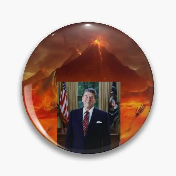 Ronald Reagan In  Soft Button Pin Brooch Fashion Badge Metal Funny Decor Clothes Hat Lapel Pin Jewelry Women Creative Cute Gift