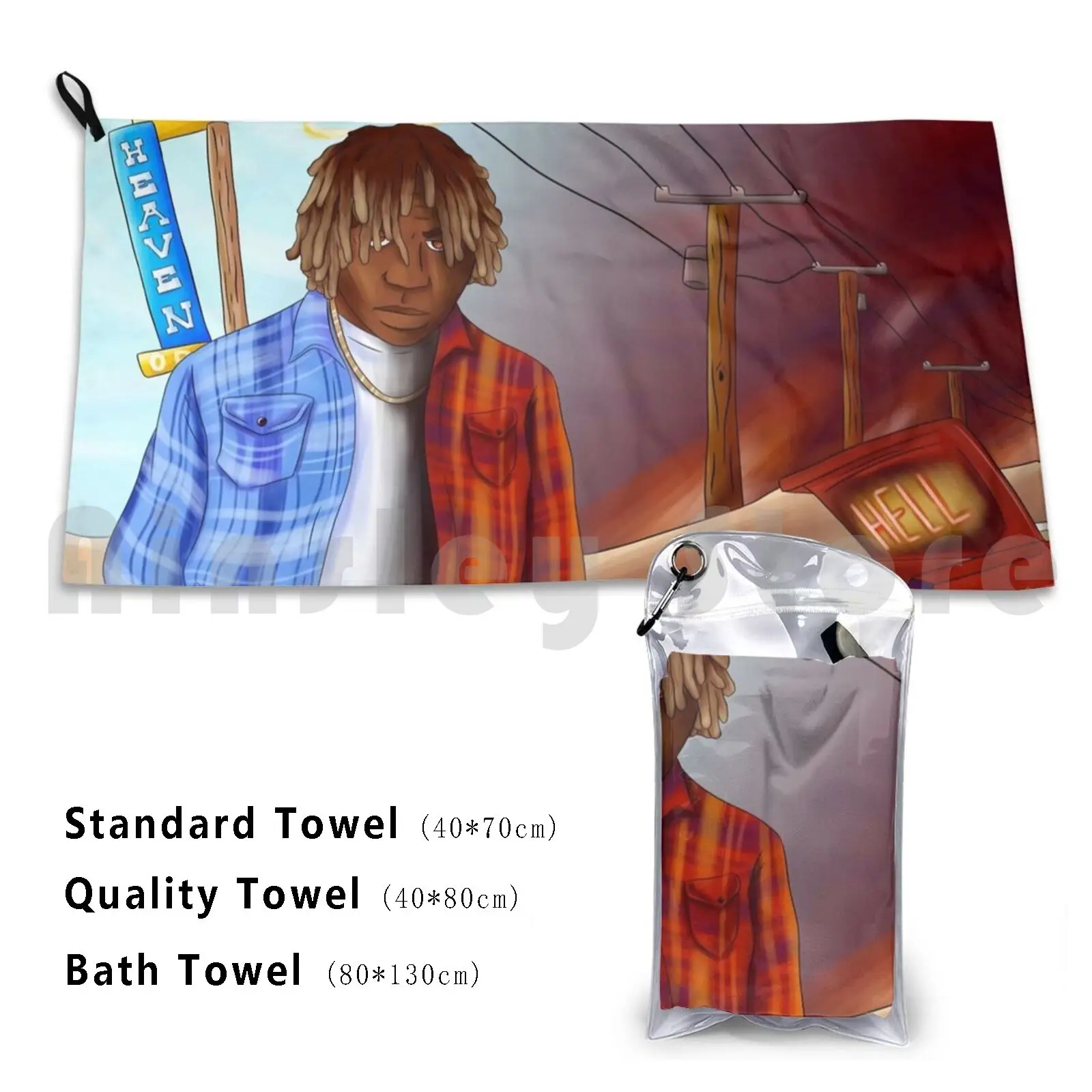 Landscape Don Heaven Or Hell Beach Towel Quick Dry Quality Towel Rap March 13 Carding Album Cover Toliver Rap Us Or