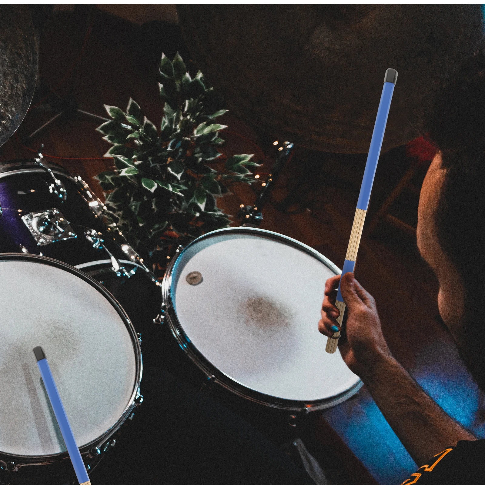 1 Pair Bamboo Drumsticks Professional Non-Slip Durable Wooden Drum Brush For Percussion Instrument Accessories Jazz