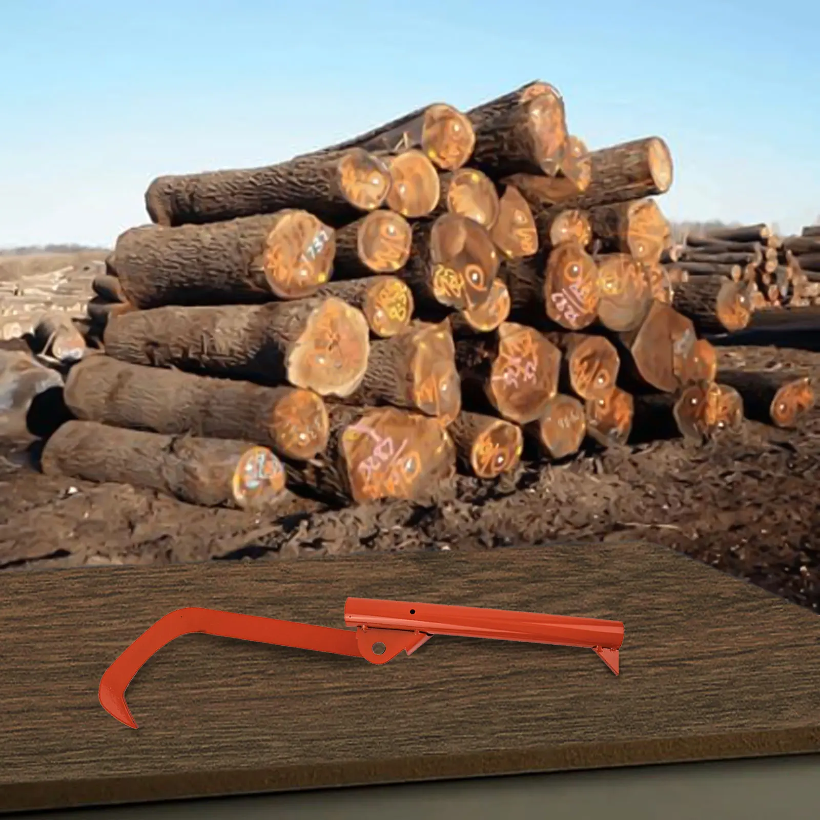 

Крюк для валки тяжелых деревьев с удобным захватом, компактный дизайн, легкий инструмент, эффективное устройство для подъема древесины, оранжевый