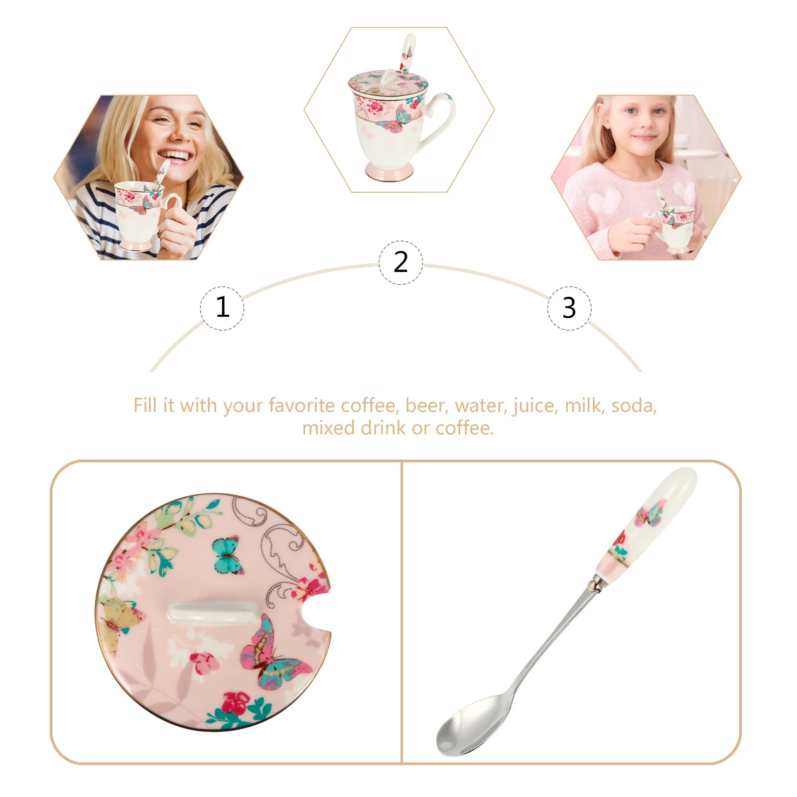 

Versatile Tea Mug Ceramics Aesthetic with Outdoor Coffee Cup Water Storage Container