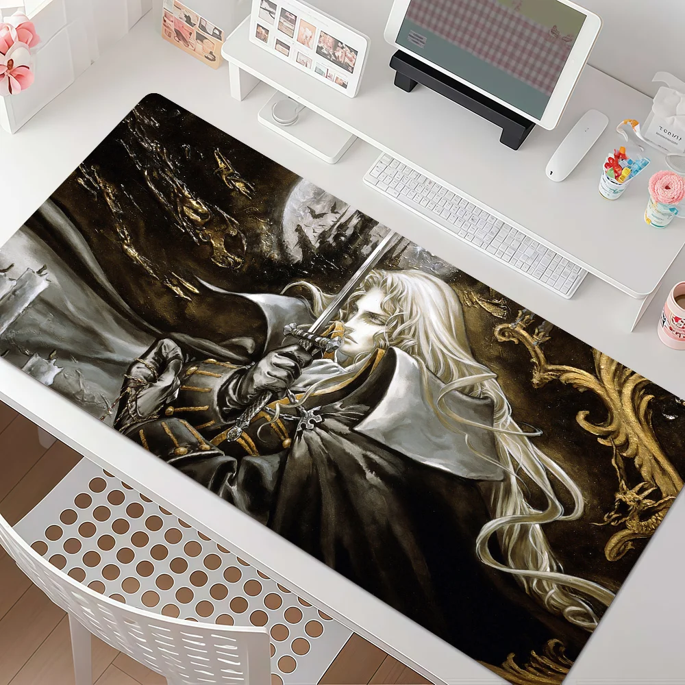 Castlevania Symphony of the Night Mouse Pad Large Non-Slip Waterproof Mat Stitched Edge Keyboard Pad for Gaming Daily Office view 5