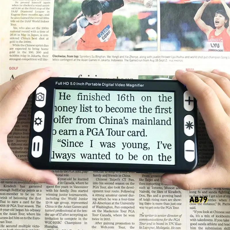 5-дюймовый ЖК-дисплей, портативная лупа, видеолупа низкого зрения, электронное средство для чтения, цифровая видеолупа, вилка европейского стандарта