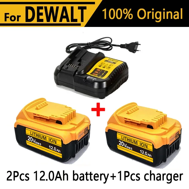 for DeWalt 18v 20V Lithium Ion Batteries 20V 12Ah DCB203 Li ion Battery Replacement DCB206 DCB205 DC