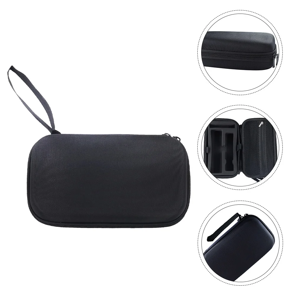 カメラ収納ポーチ 小型 大容量 ブラック オックスフォード布 Eva ハードキャリングケース 耐衝撃ジッパーバッグ ハンドヘルド用