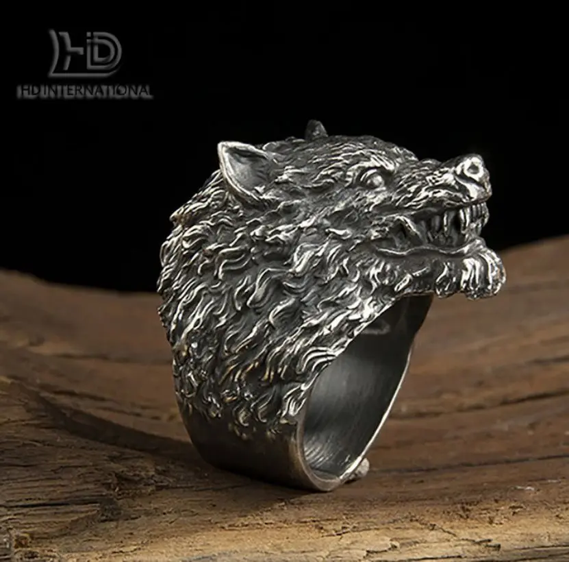 925 sterling silver Werewolf Ring Totem, Werewolf Ring,Animal Jewelry, Wolf Ring,Werewolf Jewelry