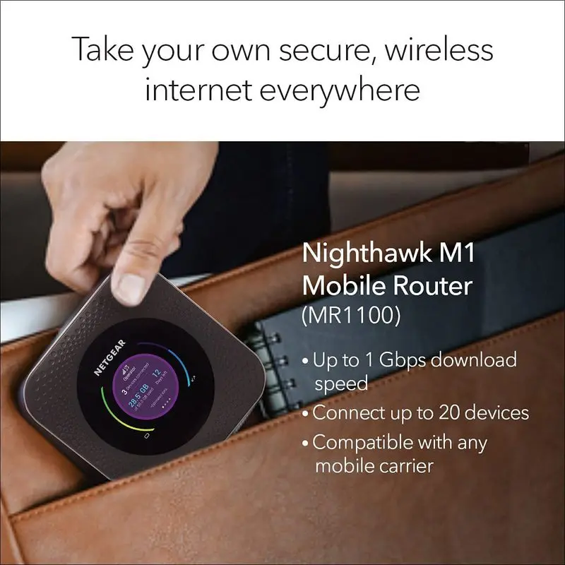 Unlocked M1 Netgear Nighthawk Mr1100 4GX Gigabit LAN/WAN Rj45 LTE Mobile Router 3G 4G Router modem With Sim Slot