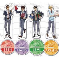 Attack The Giant with A Big Standing Card Eren Jaeger Yeager Rivaille Levi Ackerman Hange Zoe Armin Arlert Birthday Desk Decor