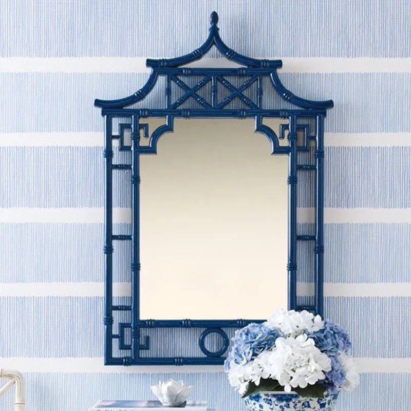 Imagem -02 - Nordic Aesthetic Luxury Wall Mirror Bonito Maquiagem Pequena Mesa Espelho Irregular Branco Pré-venda Entrega 30 Dias após a Compra