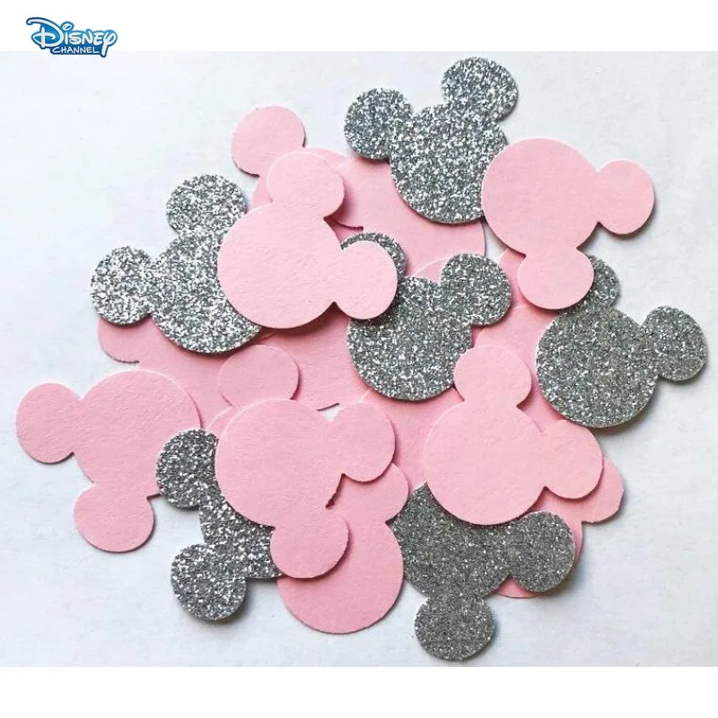 Disney 100pcs Mickey Party Party Theme Decoration Mickey Mouse Minnie Confetti Party Birthday Theme Dress Toss Props