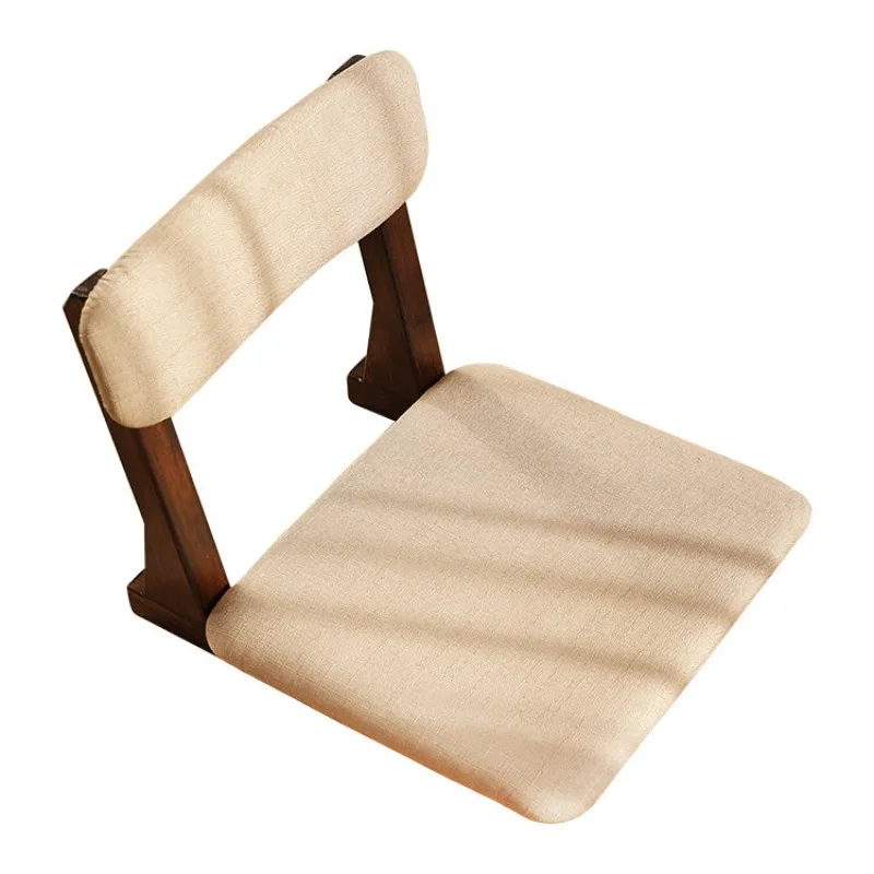 

bay window solid wood small short chair home backrest sedentary comfortable chair balcony leisure low stool tatami chair