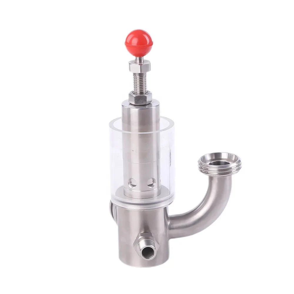 DIN Sanitary DN32 stainless steel Manual elbow type Air Vent Valve Food Grade thread exhaust valve