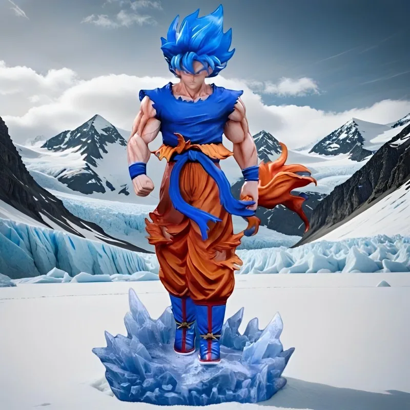 

32 см аниме фигурки Super Saiyan Blue Son Goku фигурка может излучать свет ПВХ фигурка настольный орнамент коллекция игрушки подарки