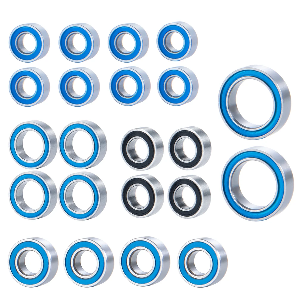 YEAHRUN 22PCS Steel Bearing Wheel Hub Axle Transmission Sealed Bearing for TRX4-M Bronco Defender 1/18 RC Crawler Car Part