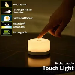 Regulável led night light sensor de toque luz da noite usb recarregável lâmpada para crianças quarto do bebê berçário noite toque luz