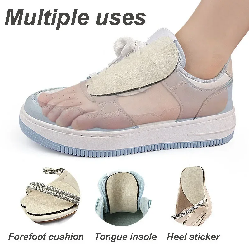 4Pcs Self-Adhesive Sticker Forefoot Cushion Inserts for Shoes Anti-Blister Heel Grips Pads To Prevent Heel Rubbing Slipping