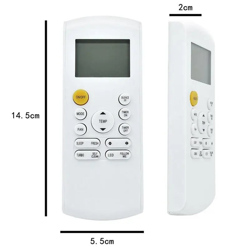 ABKN 6X Universal AC Remote Control RG57A4/BGEF for Midea Air Conditioner, White